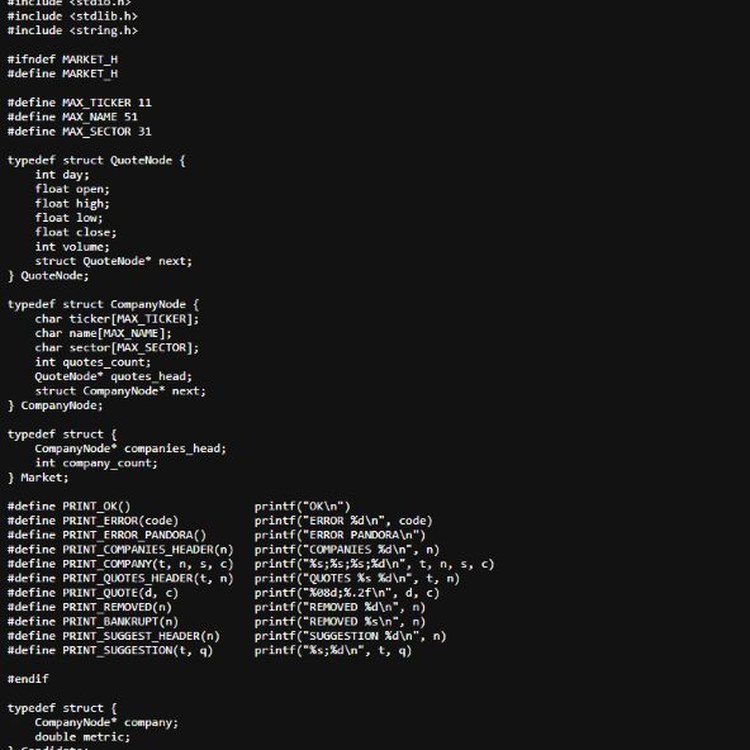 Stock Market Simulator screenshot
